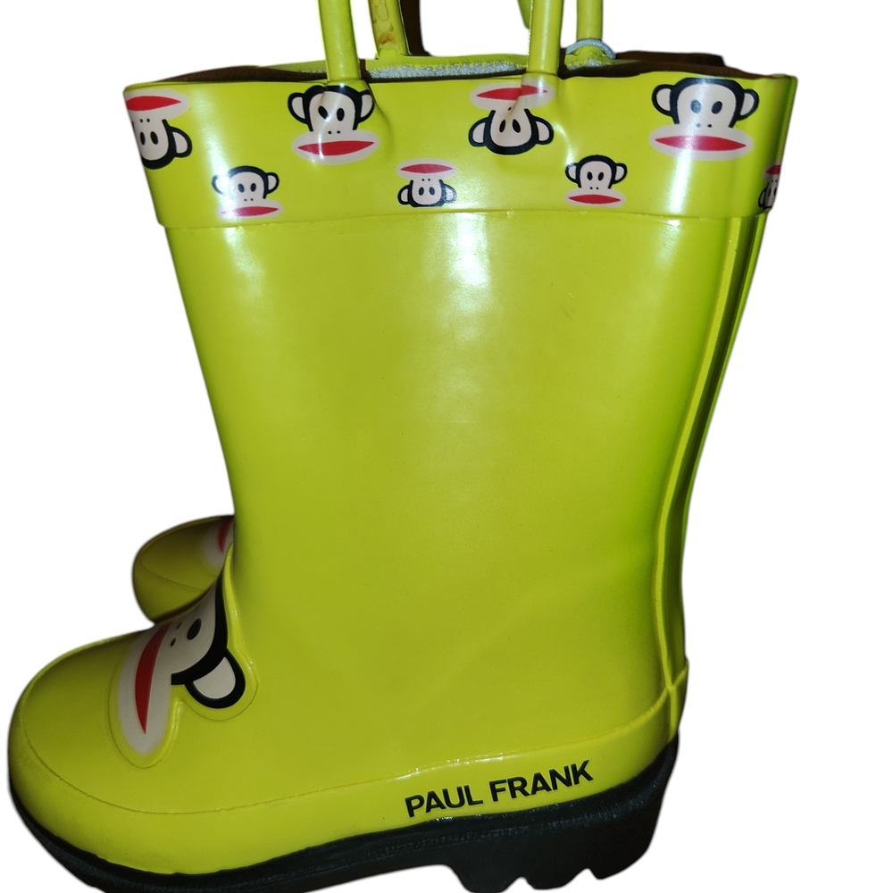 Paul Frank Bright Yellow Monkey Rain Boots - Picture 4 of 6